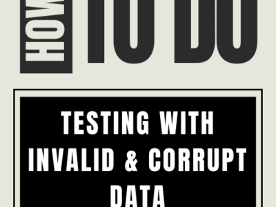 How to do Testing with Invalid and Corrupt Data🎯