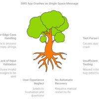 Impact Analysis: The "Empty SMS" Bug | Rishikesh Vajre | Testtales | Test Tales | Testtales.com | 1. Functional Impact Severity: High Description: Since SMS is a core feature of the application, crashing due to such an edge case makes the app unreliable. A restart is required to regain functionality, leading to poor usability. Examples: Users attempting to send a blank message (e.g., as a placeholder or accidental input) will experience app crashes. Group chats or emergency communications could be interrupted unexpectedly. User Experience Impact Severity: Critical Description: Users lose trust in the application due to frequent and unexpected crashes, particularly when using basic features. Potential Reactions: Users may leave negative reviews on app stores, affecting future downloads. Frustrated users might switch to alternative messaging apps, leading to customer churn. Business Impact Severity: Moderate to Critical Description: The bug damages the brand’s reputation and user loyalty, especially if it's widely reported. For businesses relying on SMS for marketing or support, this bug could disrupt operations. Specific Outcomes: Loss of revenue due to churn or refund requests for premium app versions. Increased customer support tickets related to app crashes.